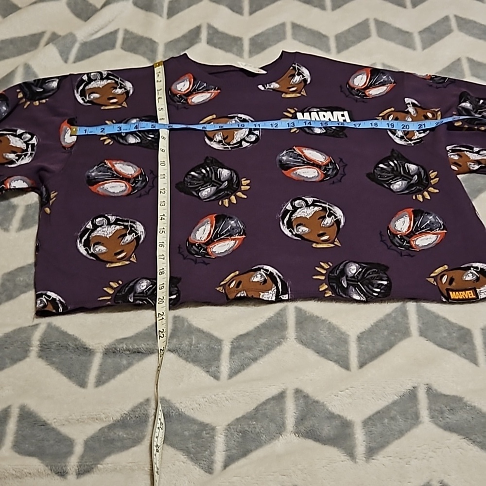 Marvel Disney Black Panther Shuri Spiderman Purple Red White Brown Long Sleeve L - Picture 4 of 11
